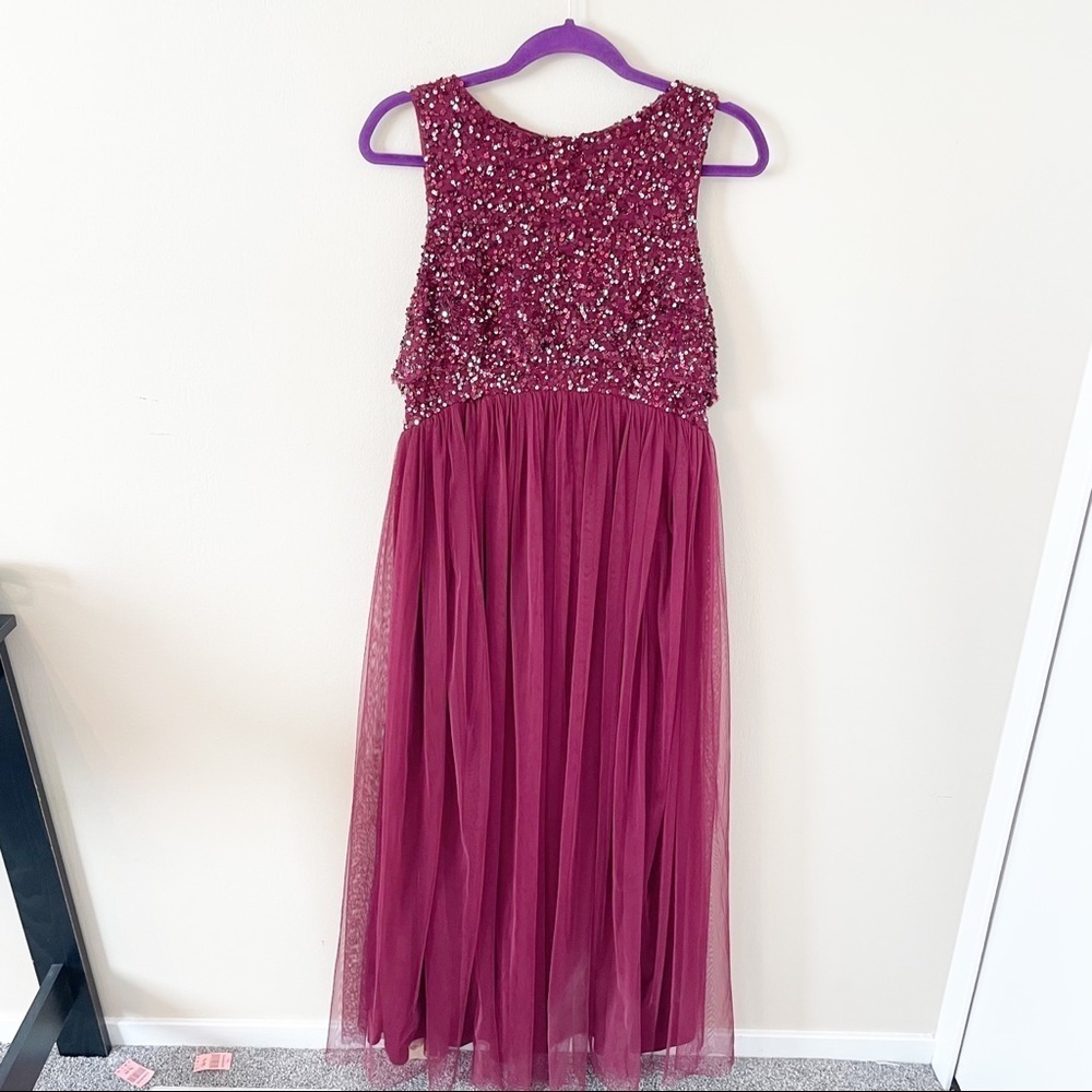 Maya Deluxe Maternity Sequin Chaffon Maxi Dress